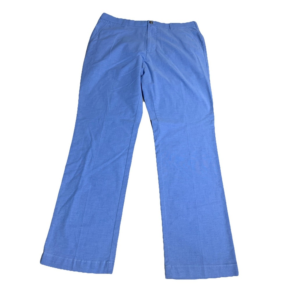 Izod Men's Straight Fit Flat Front Chino Pants Light Blue Size 36x32